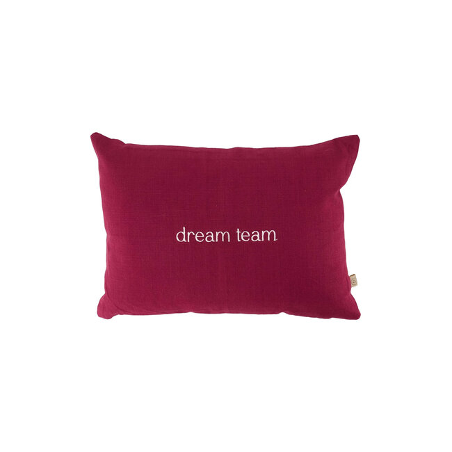 Zusss ZUSSS - KUSSEN DREAM TEAM - 35 X 25 - DONKERROOD