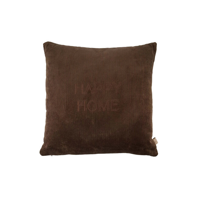 Zusss ZUSSS - KUSSEN HAPPY HOME - 45 X 45 - DONKERBRUIN