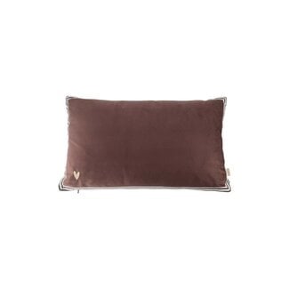 Zusss ZUSSS - KUSSEN VELVET HARTJE - 30 X 50 - DONKERBRUIN
