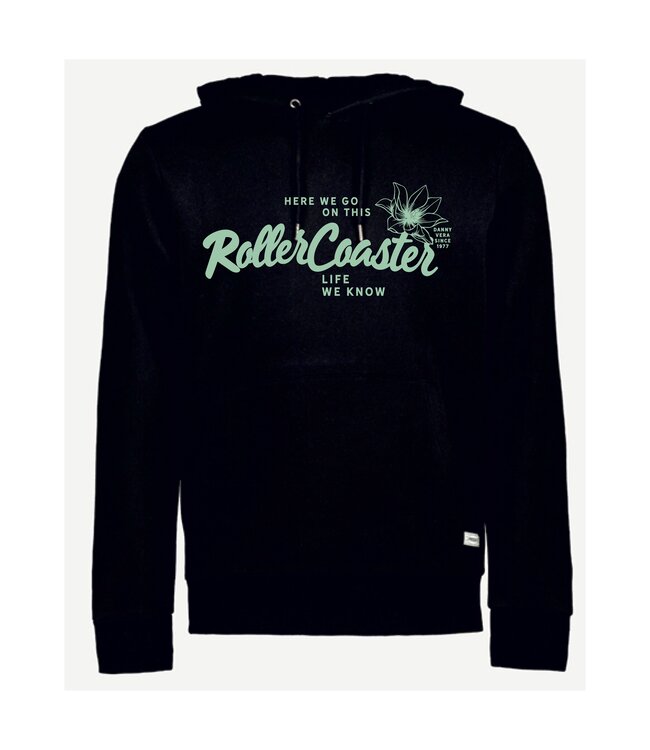 Danny Vera - Hoodie 'RollerCoaster' (Zwart/Mint)Hoodie 'Pressure Makes Diamonds' (Zwart/Koraal rood) - Copy