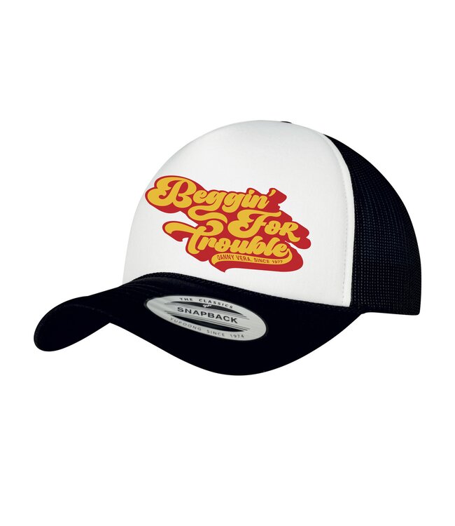 Danny Vera - Trucker Cap 'Beggin' For Trouble' (Zwart/Wit)