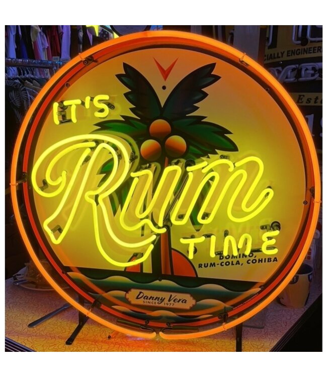 Danny Vera - 'It's Rum Time' Neon Sign