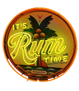 PMD Clothing 'It's Rum Time' Neon Sign