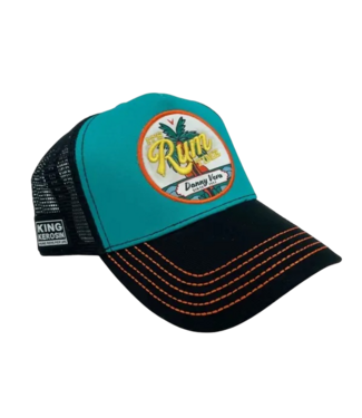 PMD Clothing Trucker Cap 'It's Rum Time' (Sea Green)