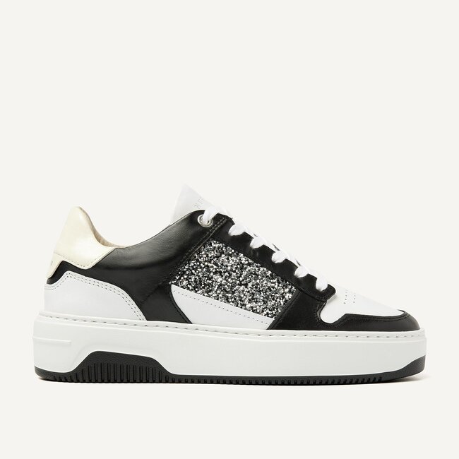 Basket Court White-Black Glitter