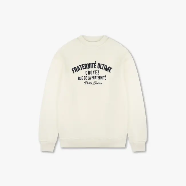 HEAVYWEIGHT FRATERNITÉ SWEATER - CREAM/NAVY