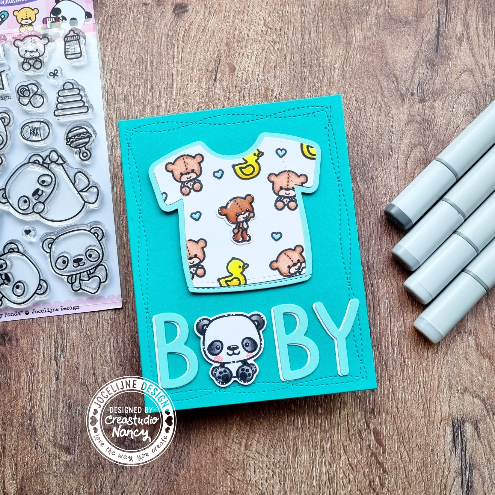 Jocelijne Design Stempels Baby Panda - door Jocelijne Design