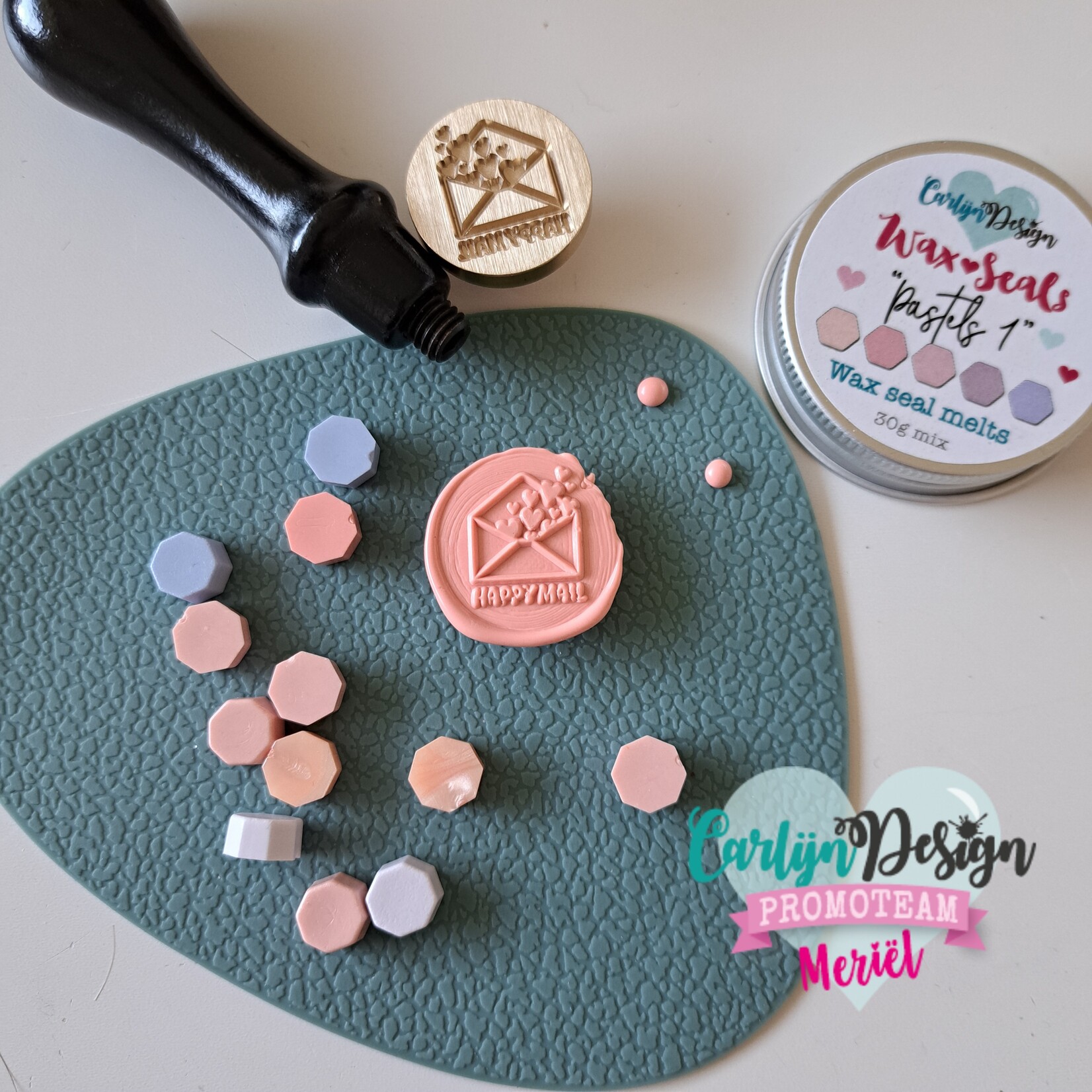 CarlijnDesign Waxzegel melts Pastels 1