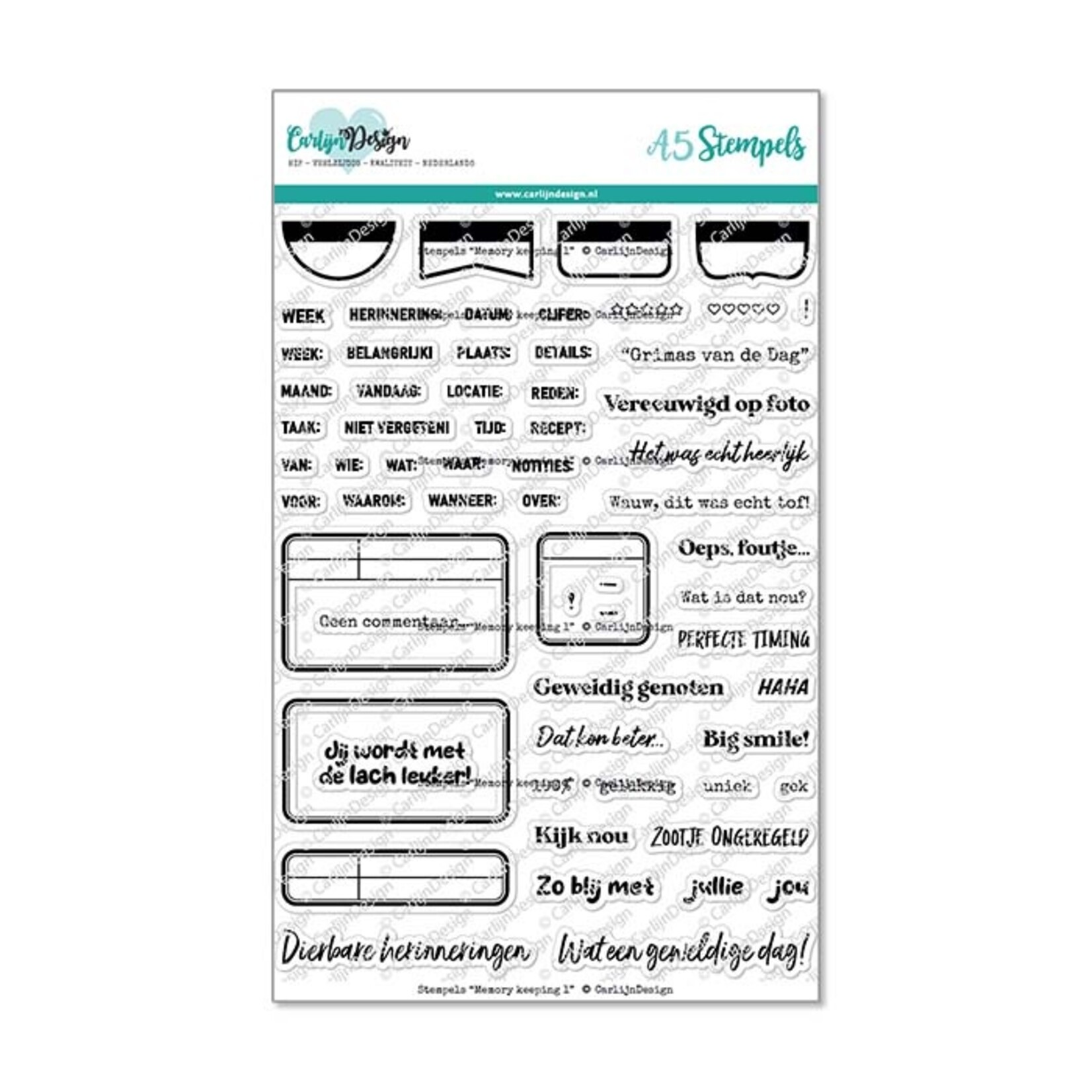 CarlijnDesign Stempels A5 Memory keeping 1