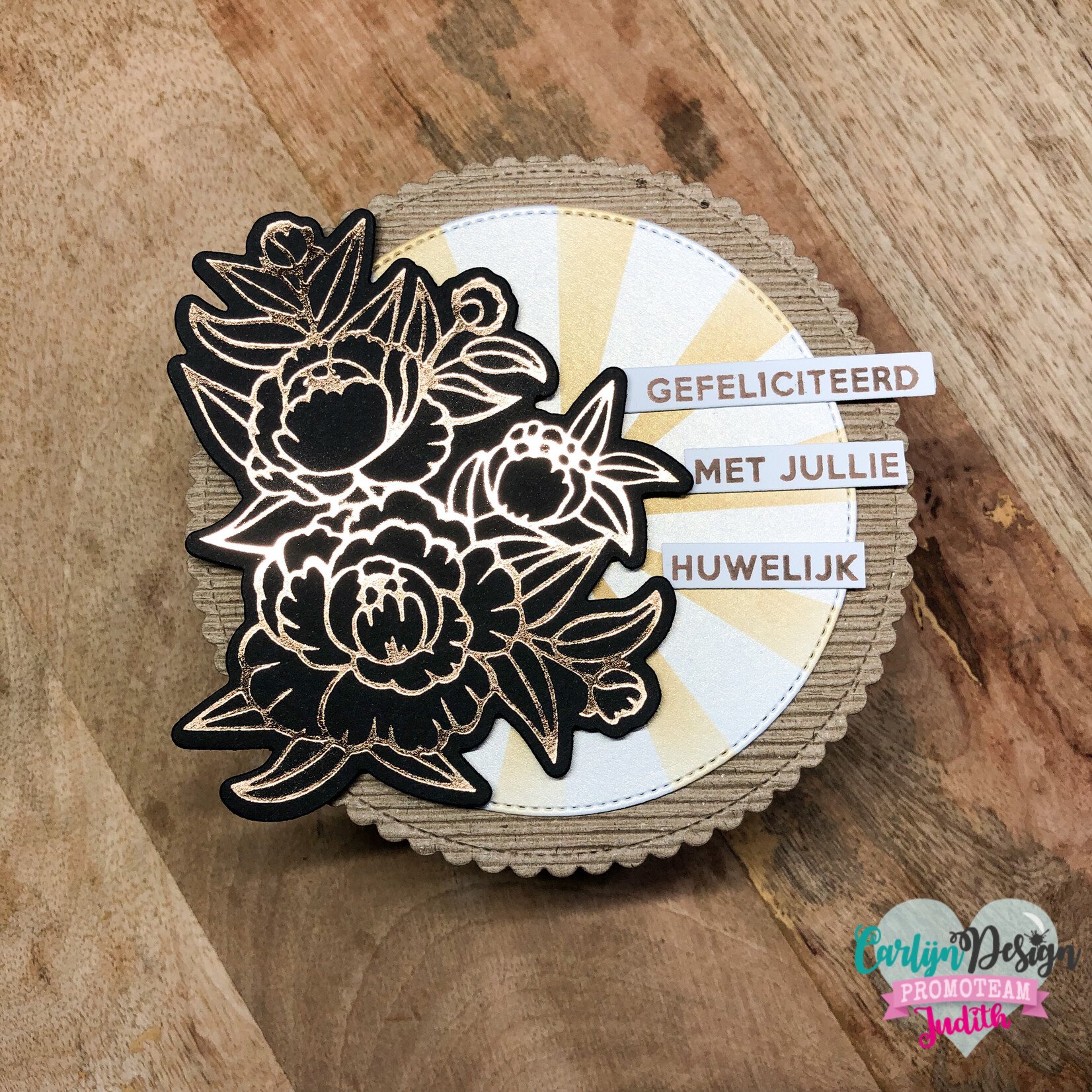 CarlijnDesign Hot foil Bloemen Pioen