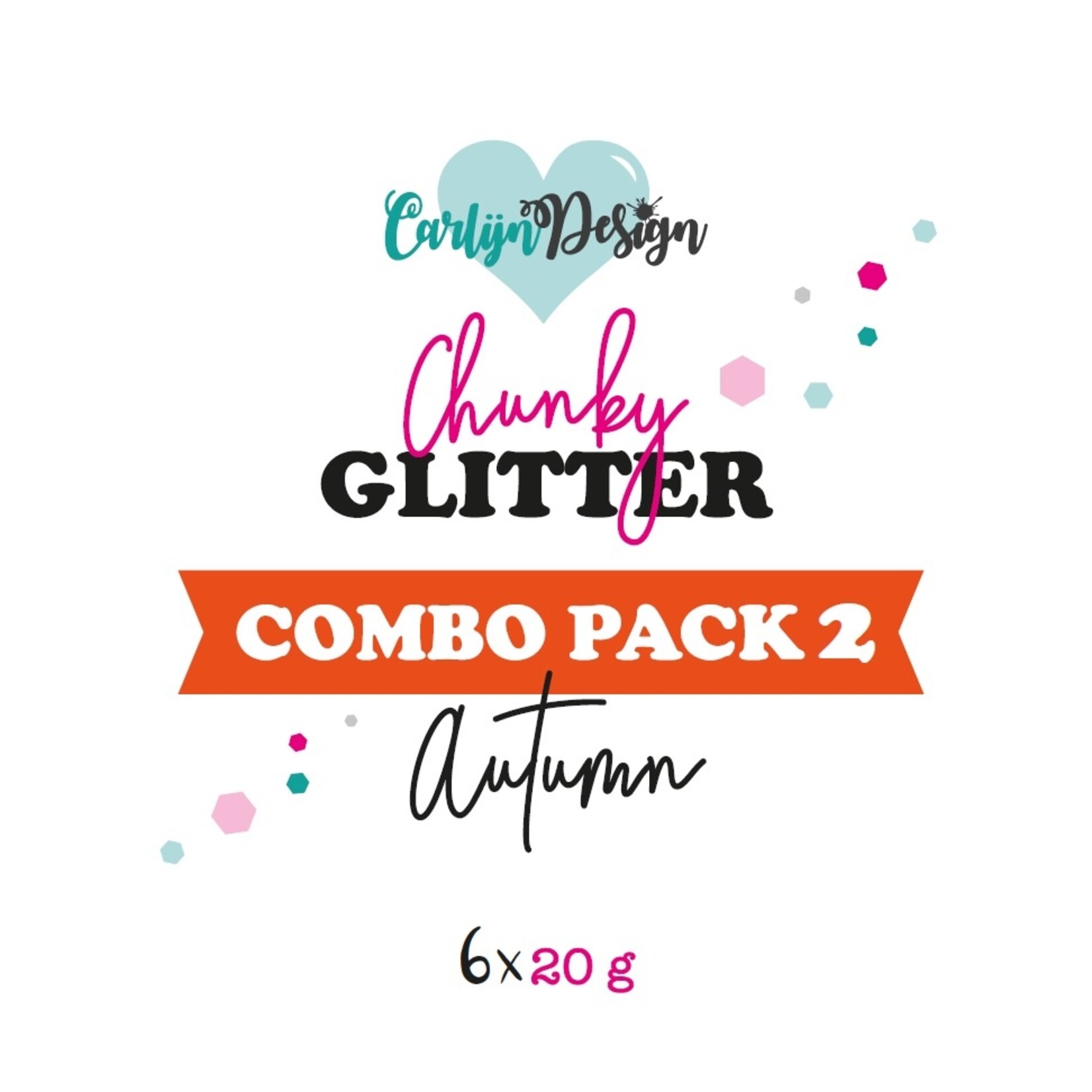 CarlijnDesign Chunky glitter COMBO PACK 2 Autumn 6x