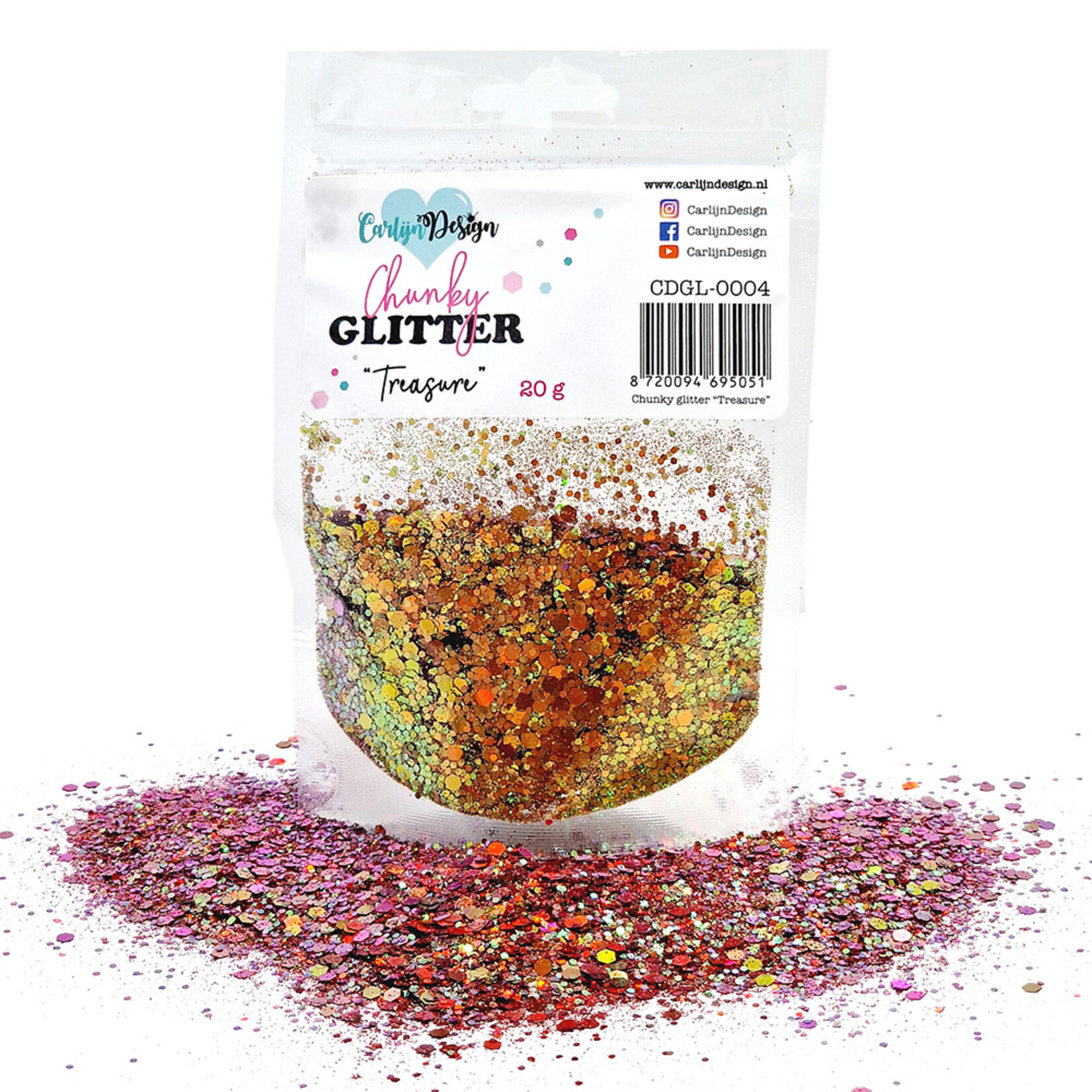 CarlijnDesign Chunky glitter COMBO PACK 2 Autumn 6x