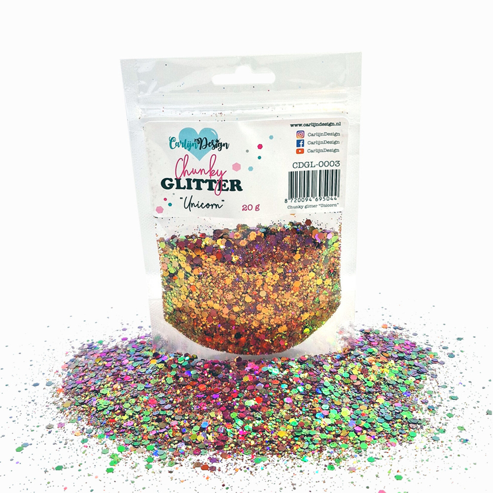 CarlijnDesign Chunky glitter COMBO PACK 1 Summer 6x