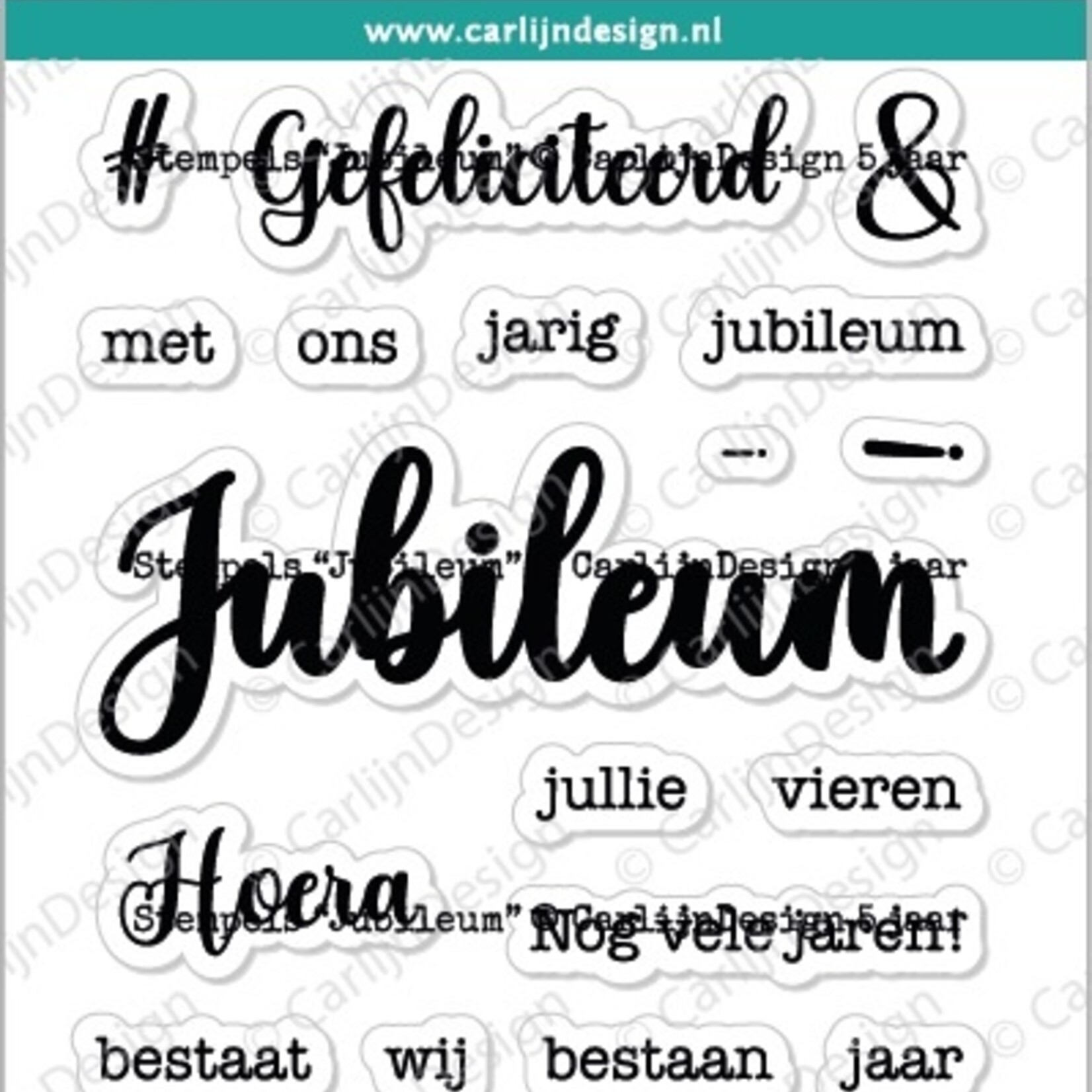 CarlijnDesign Stempels Jubileum (5-jarig jubileum)