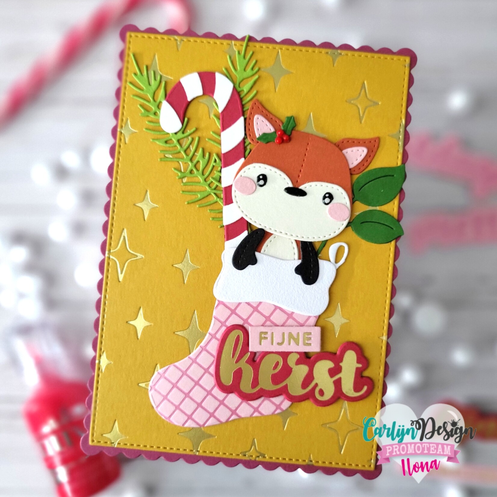 CarlijnDesign Hot foil fijne kerst