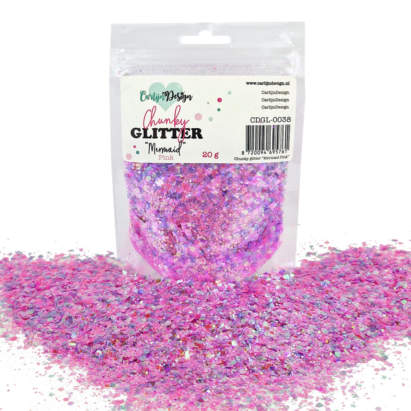 CarlijnDesign Chunky glitter Mermaid Pink