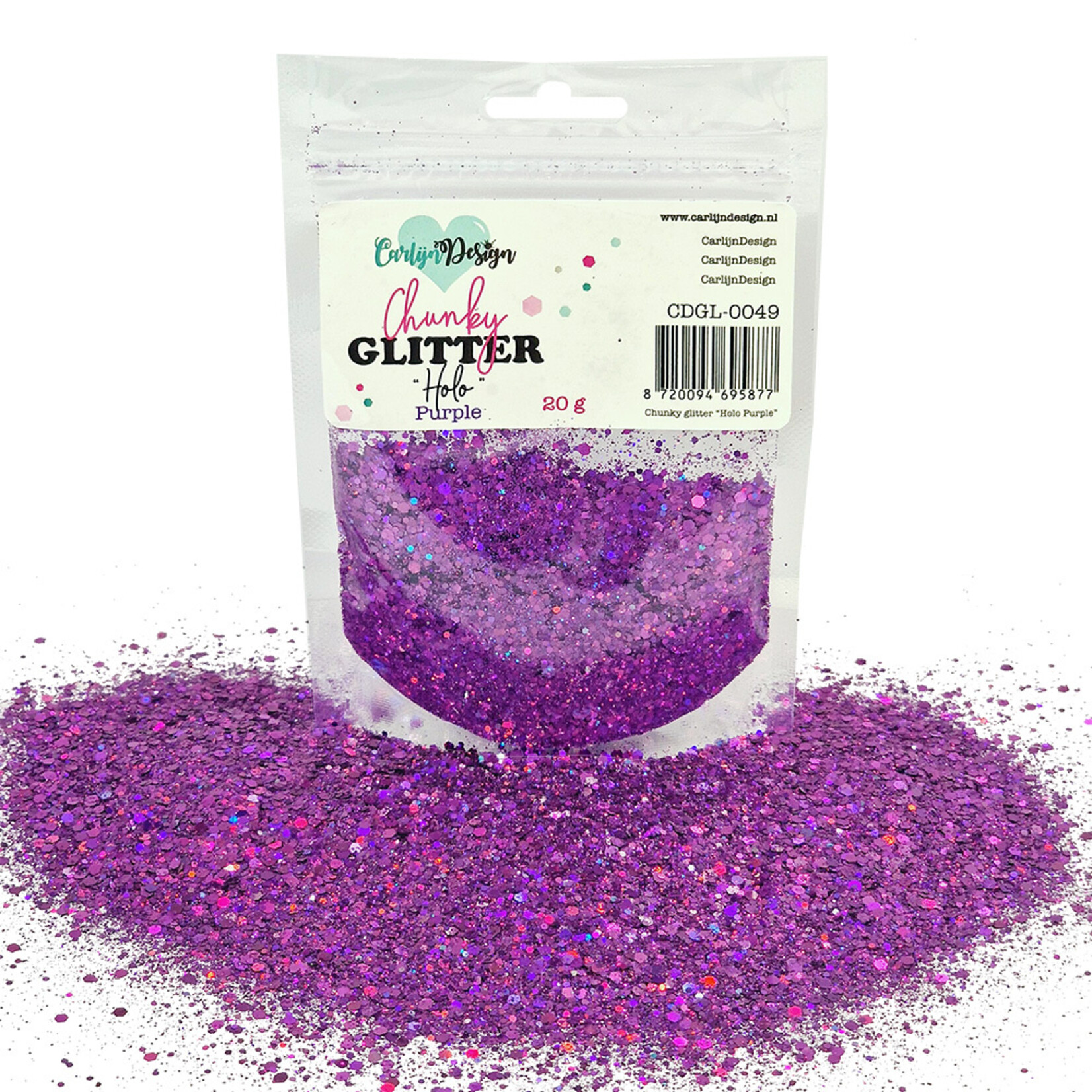 CarlijnDesign Chunky glitter Holo Purple