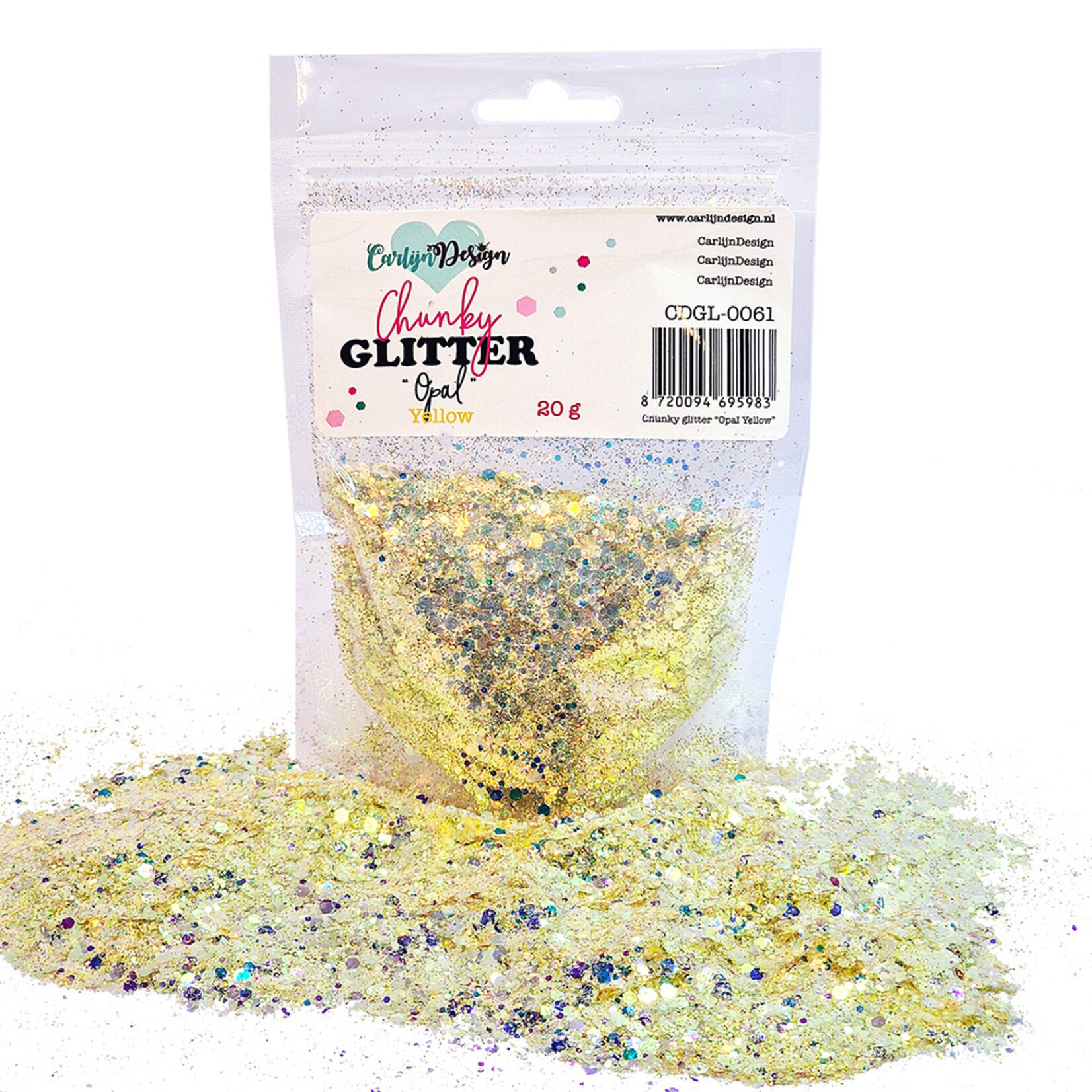 CarlijnDesign Chunky glitter Opal Yellow