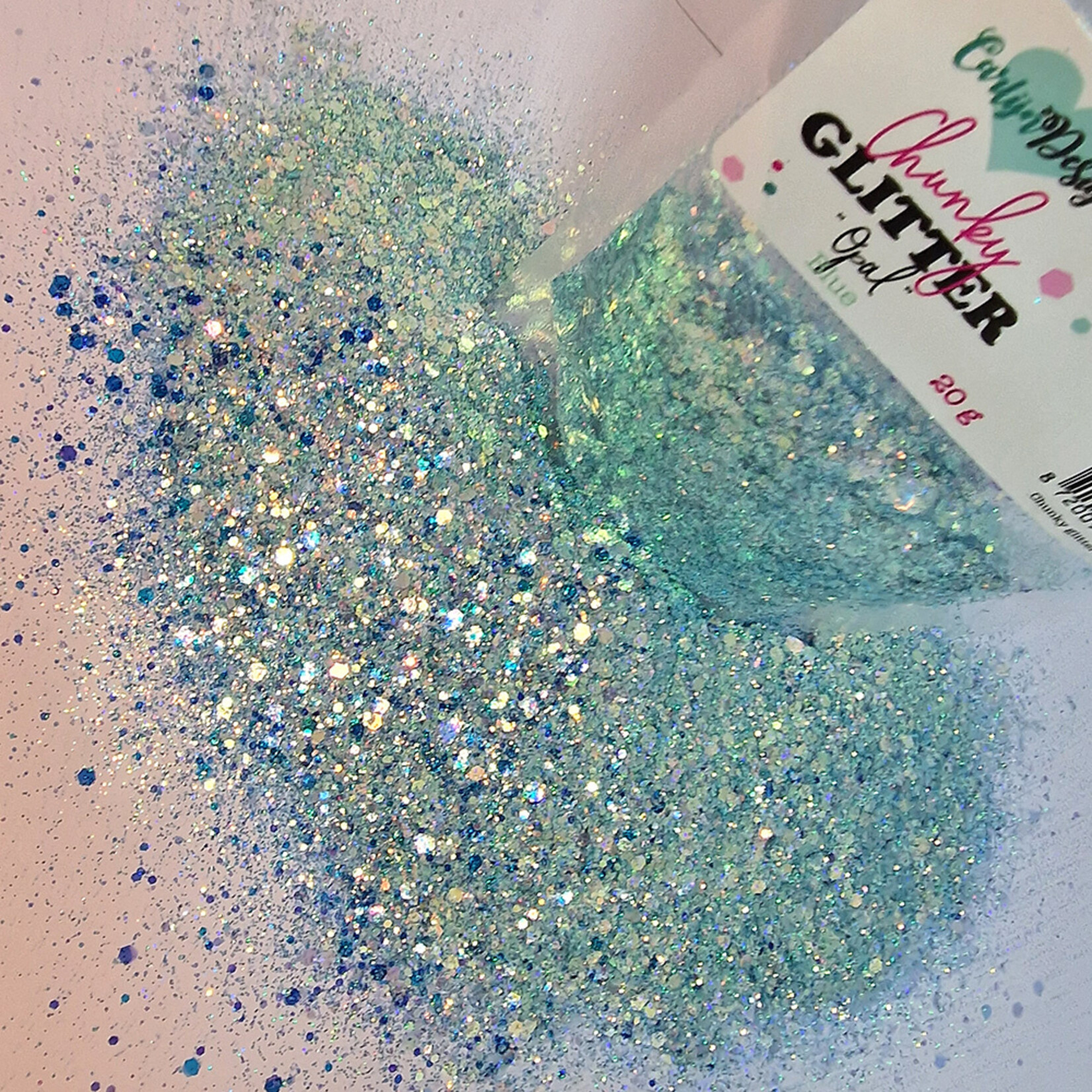 CarlijnDesign Chunky glitter Opal Blue