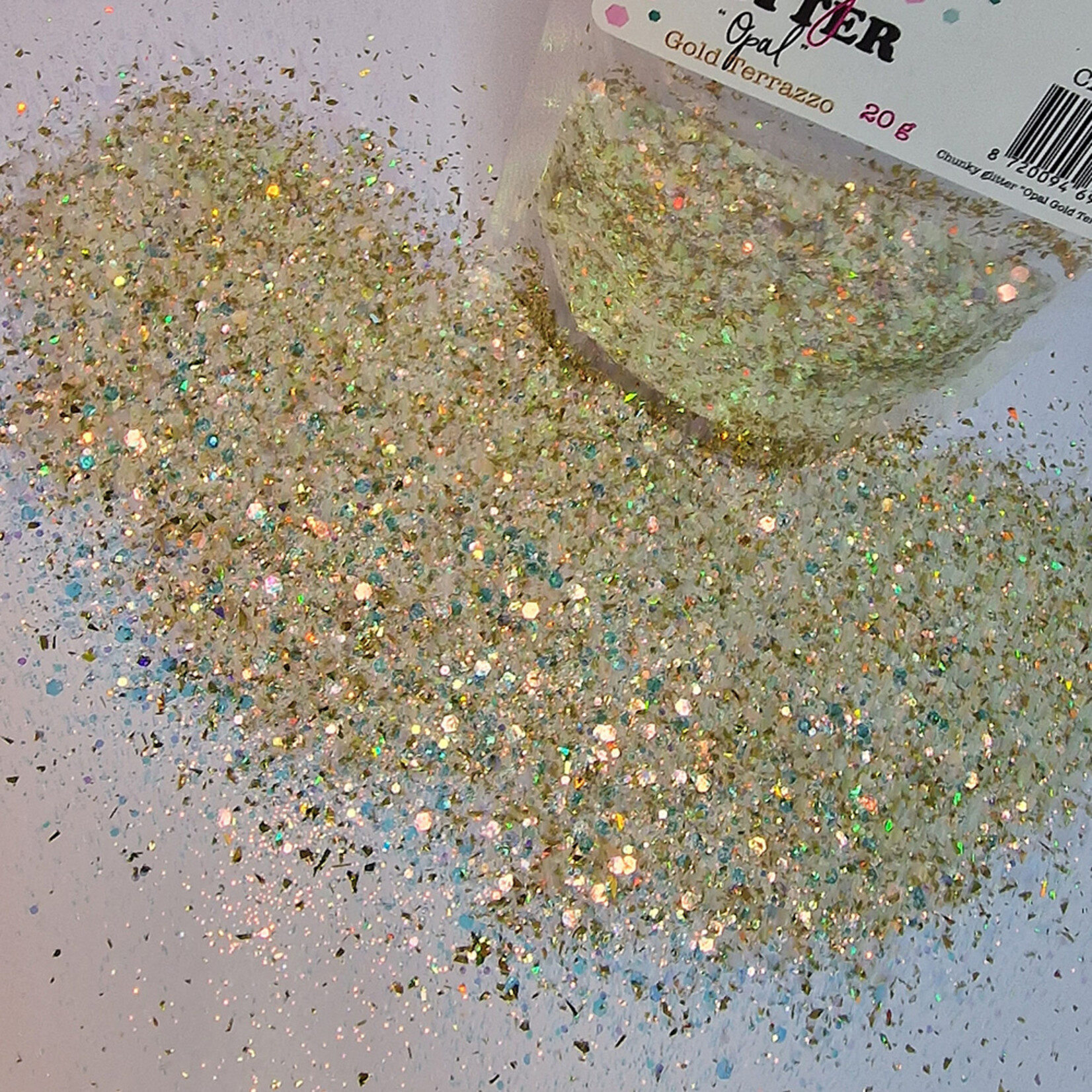 CarlijnDesign Chunky glitter Opal Terrazzo