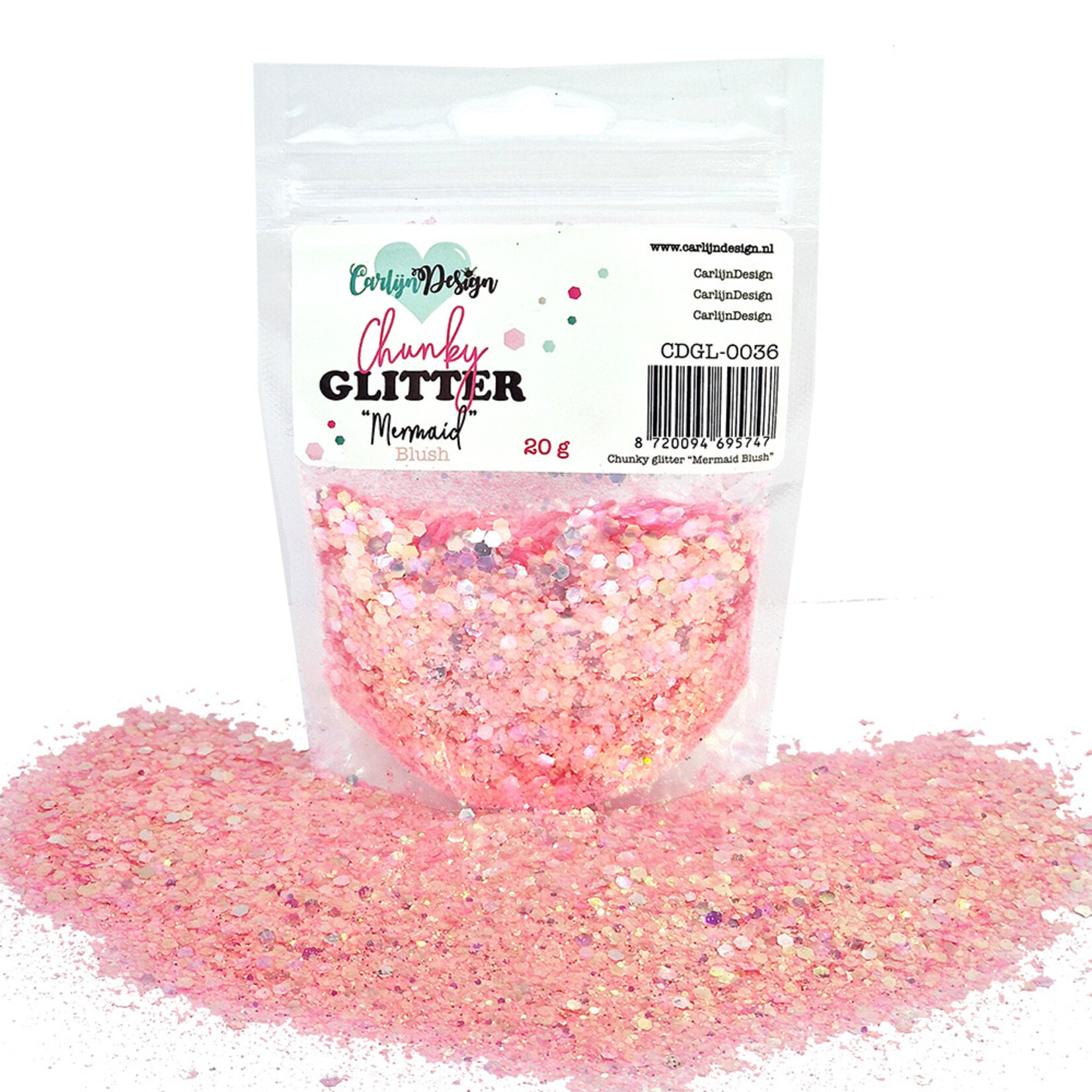 CarlijnDesign Chunky glitter COMBO PACK 6 Valentine 6x