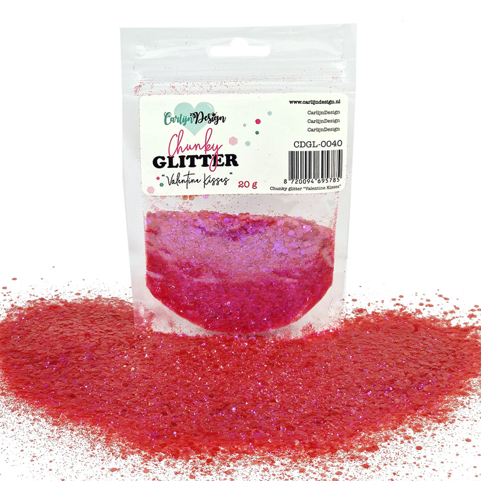 CarlijnDesign Chunky glitter COMBO PACK 6 Valentine 6x