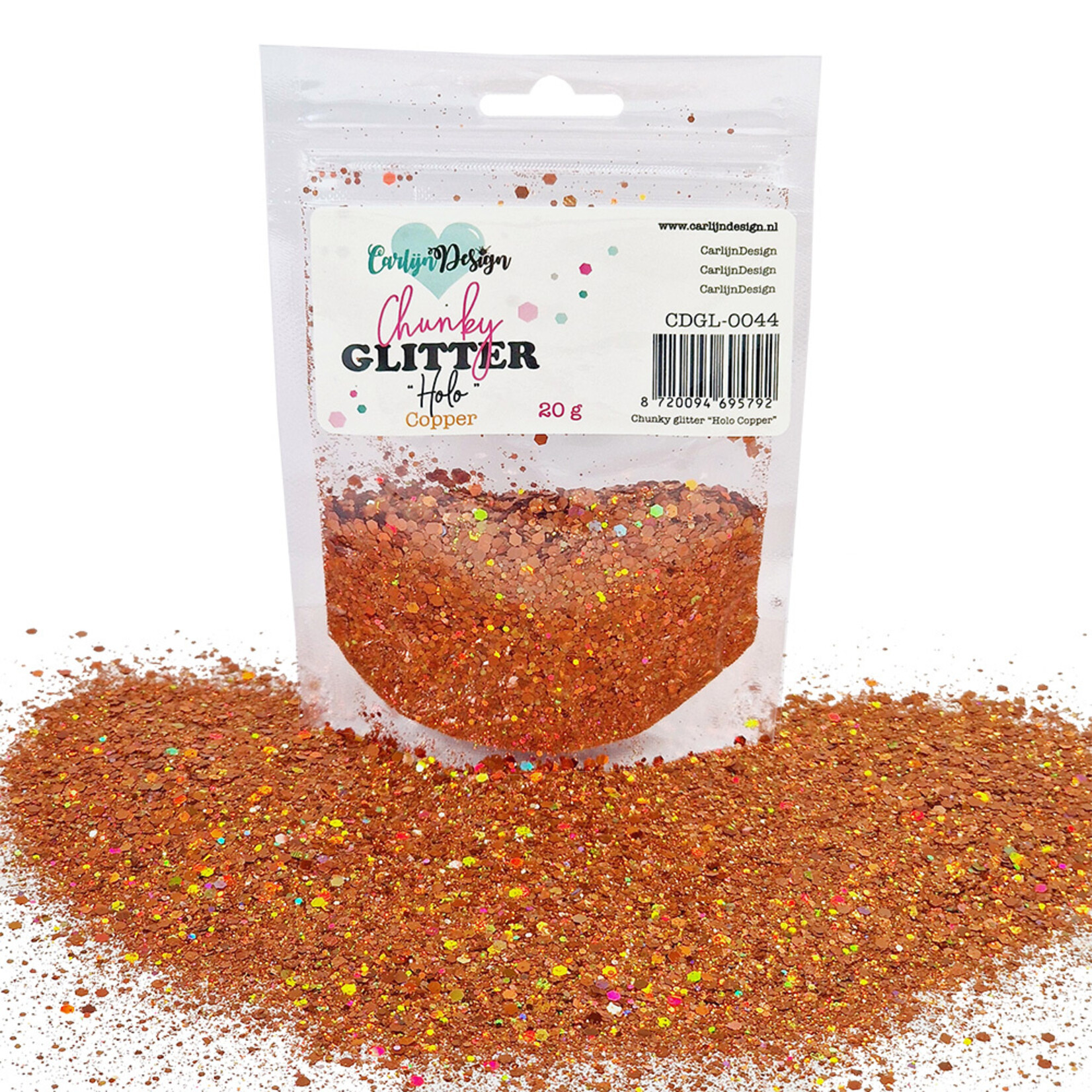 CarlijnDesign Chunky glitter COMBO PACK 7 Holo Metallics 6x