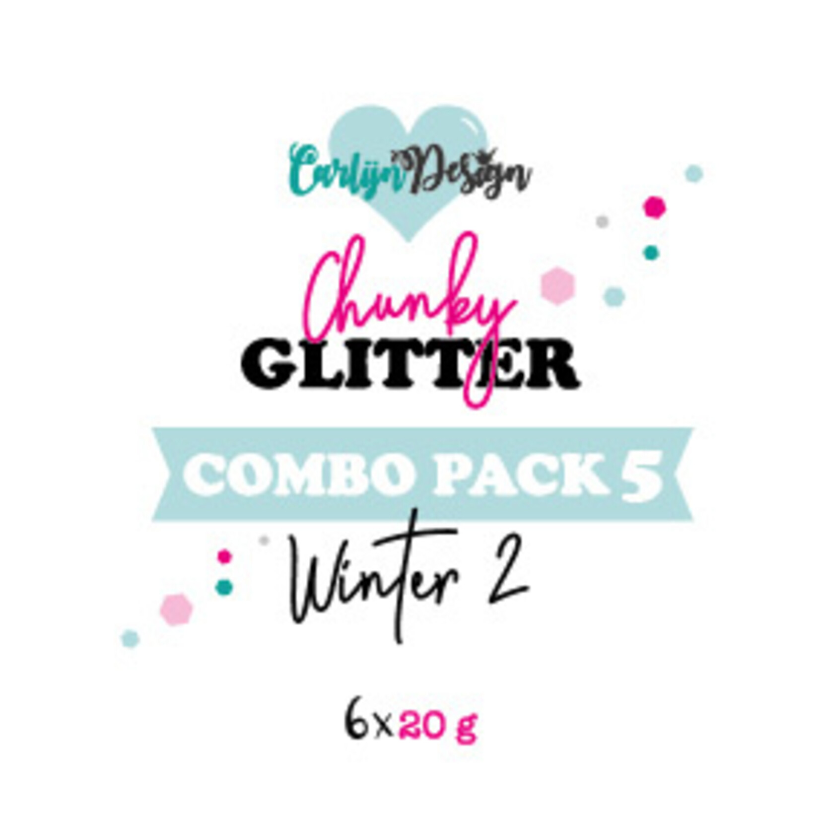 CarlijnDesign Chunky glitter COMBO PACK 5 Winter 2 6x