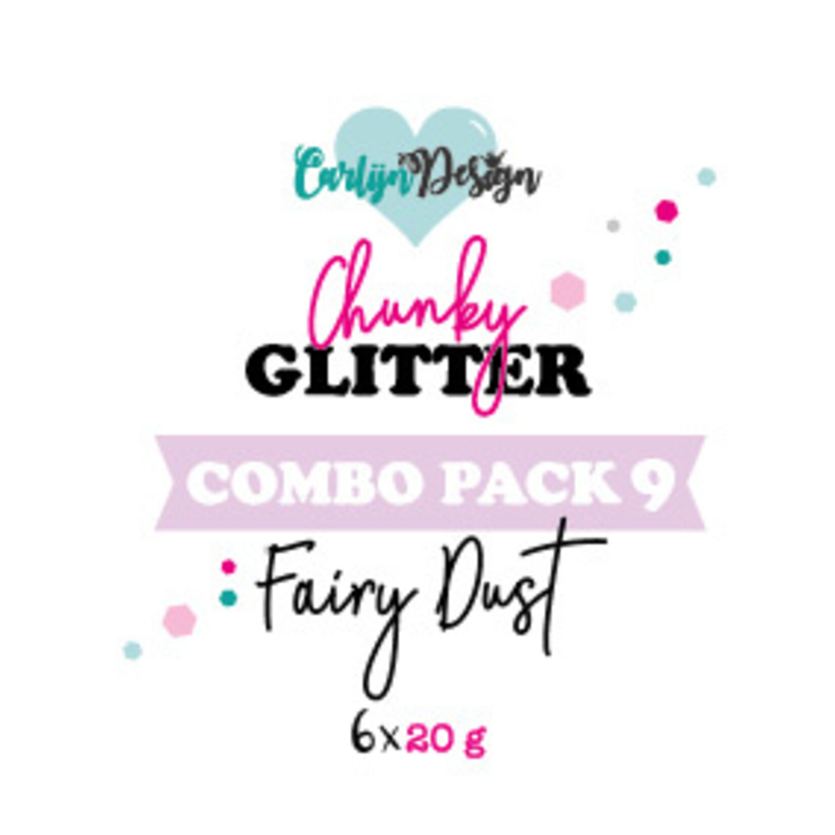 CarlijnDesign Chunky glitter COMBO PACK 9 Fairy Dust 6x