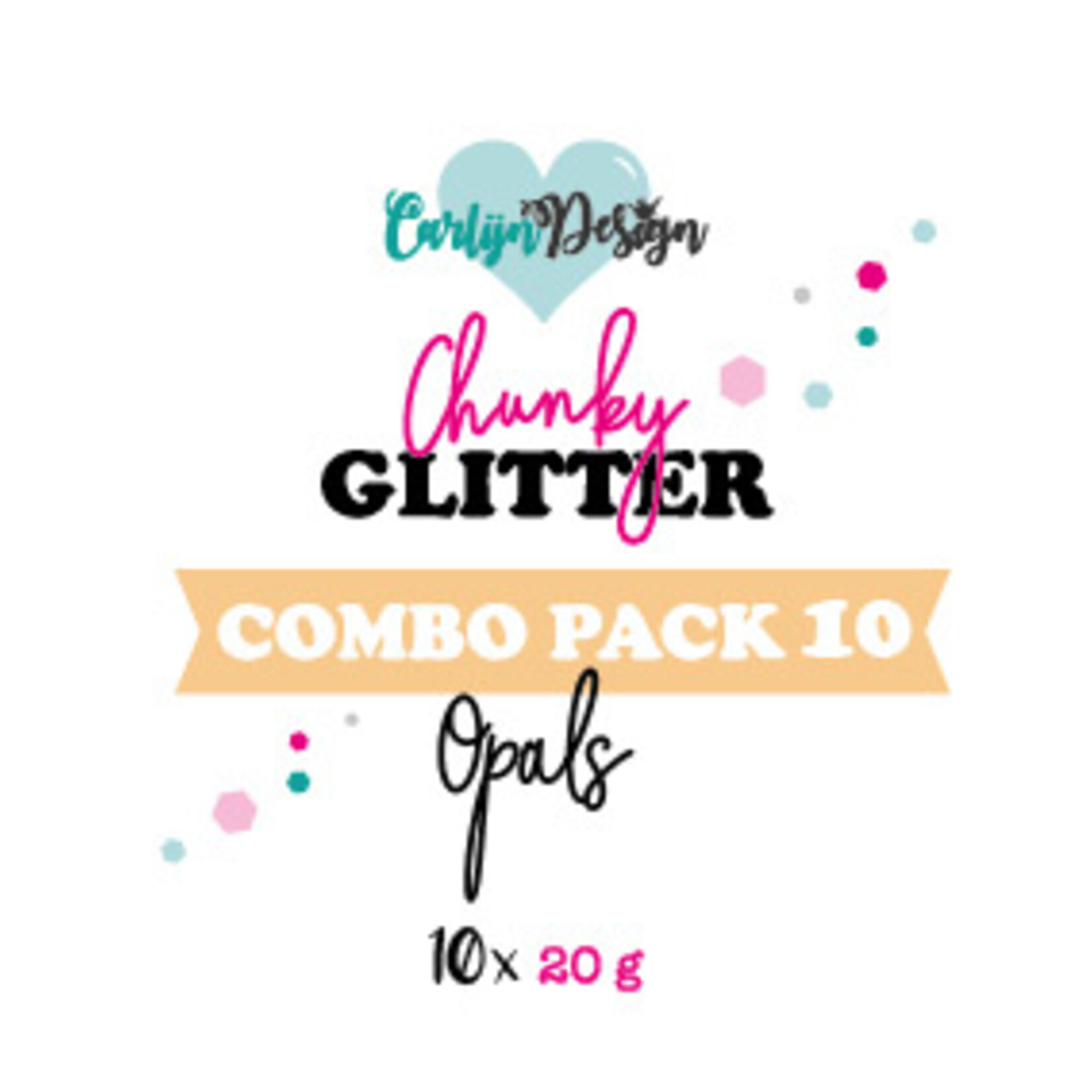 CarlijnDesign Chunky glitter COMBO PACK 10 Opals 10x