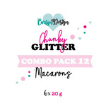 CarlijnDesign Chunky glitter COMBO PACK 12 Macarons 6x