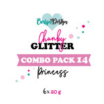 CarlijnDesign Chunky glitter COMBO PACK 14 Princess 6x