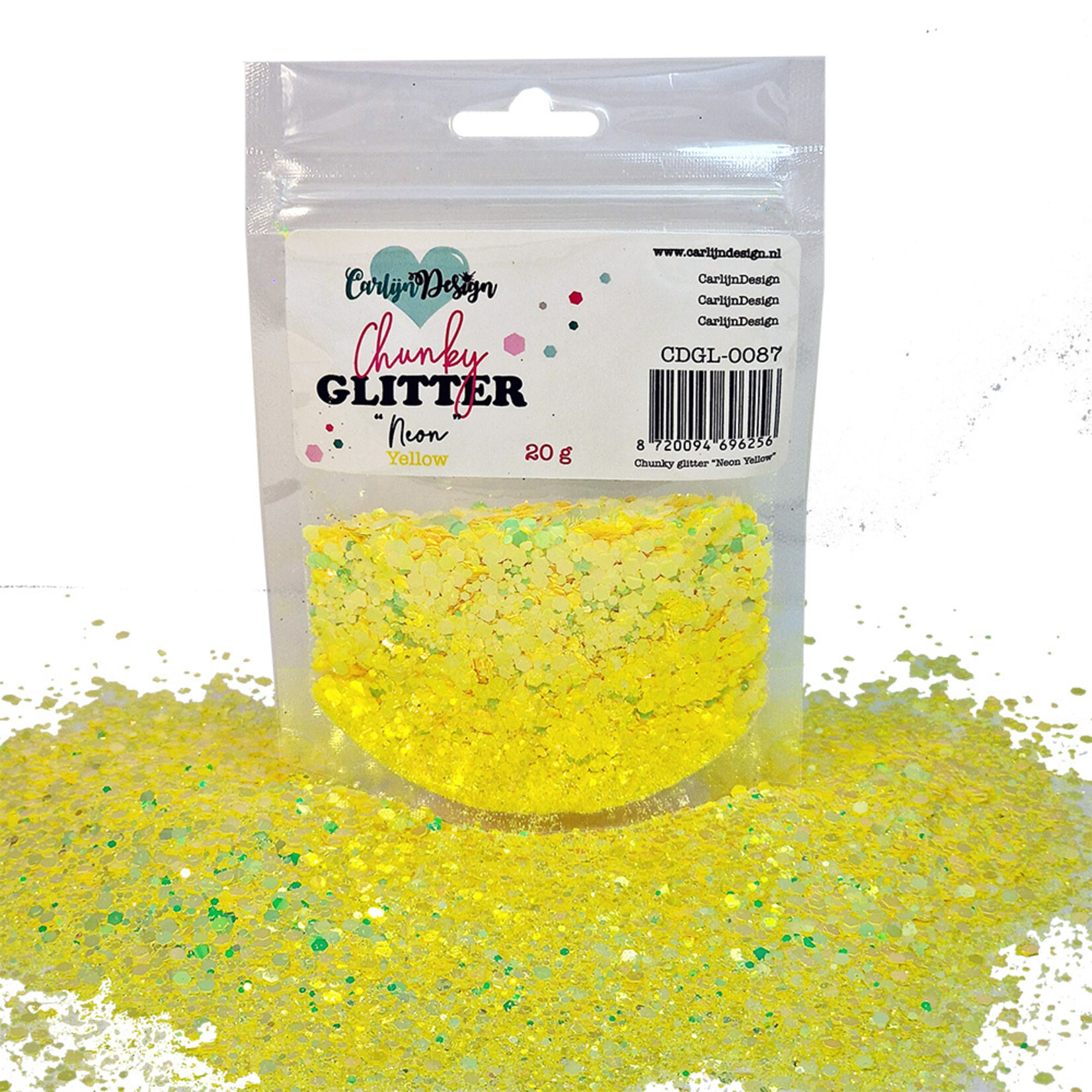 CarlijnDesign Chunky glitter Neon Yellow