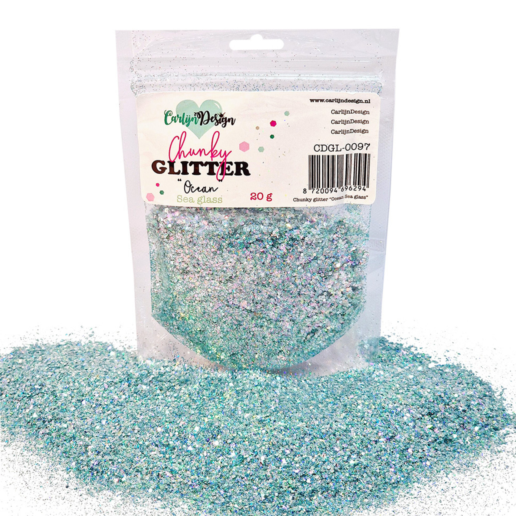 CarlijnDesign Chunky glitter Ocean Sea Glass