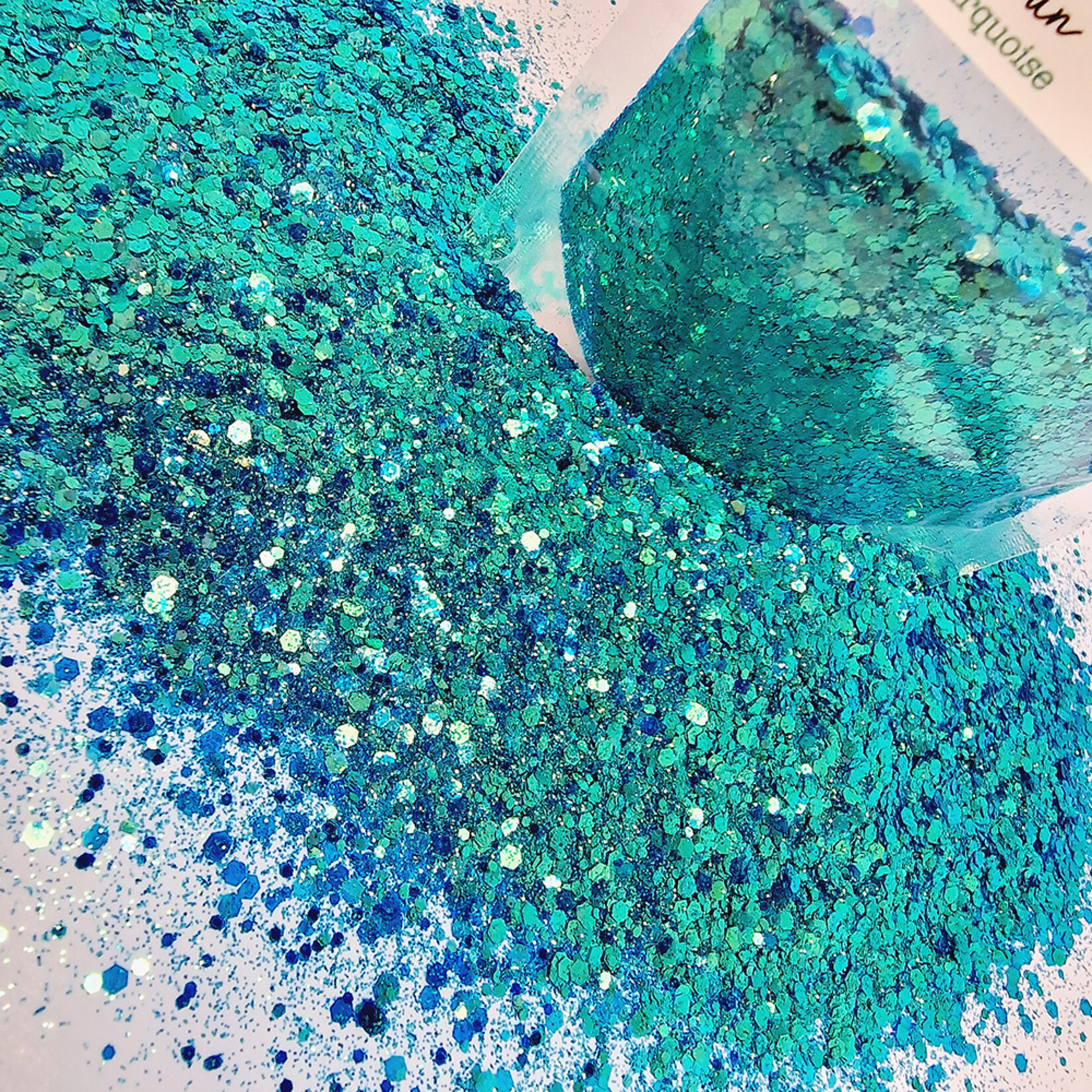 CarlijnDesign Chunky glitter Ocean Turquoise