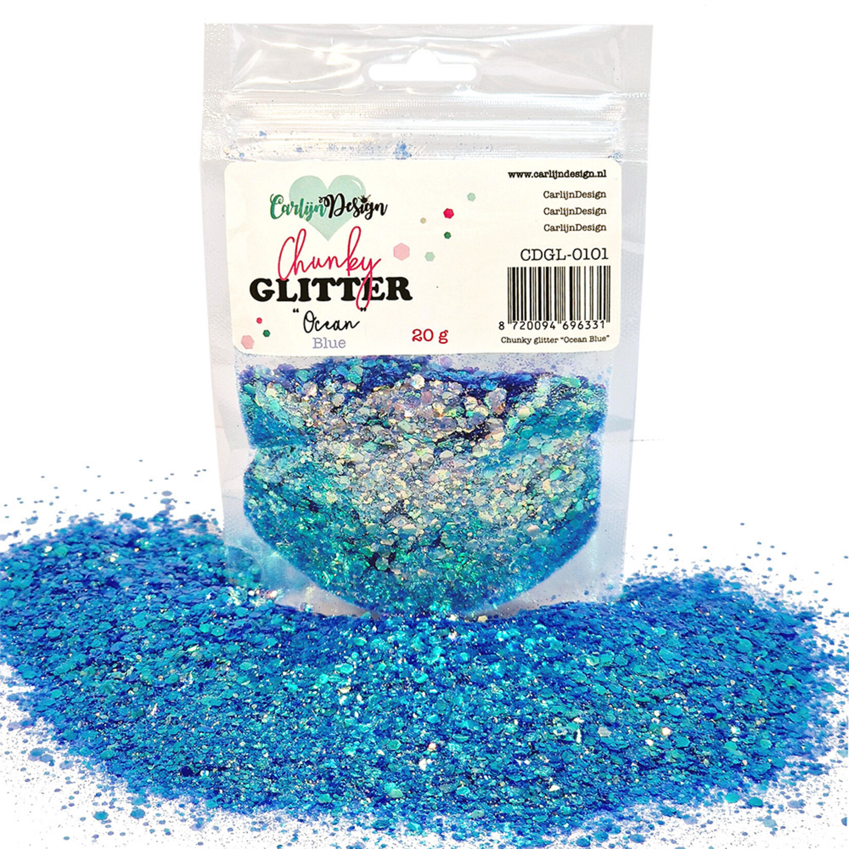 CarlijnDesign Chunky glitter Ocean Blue