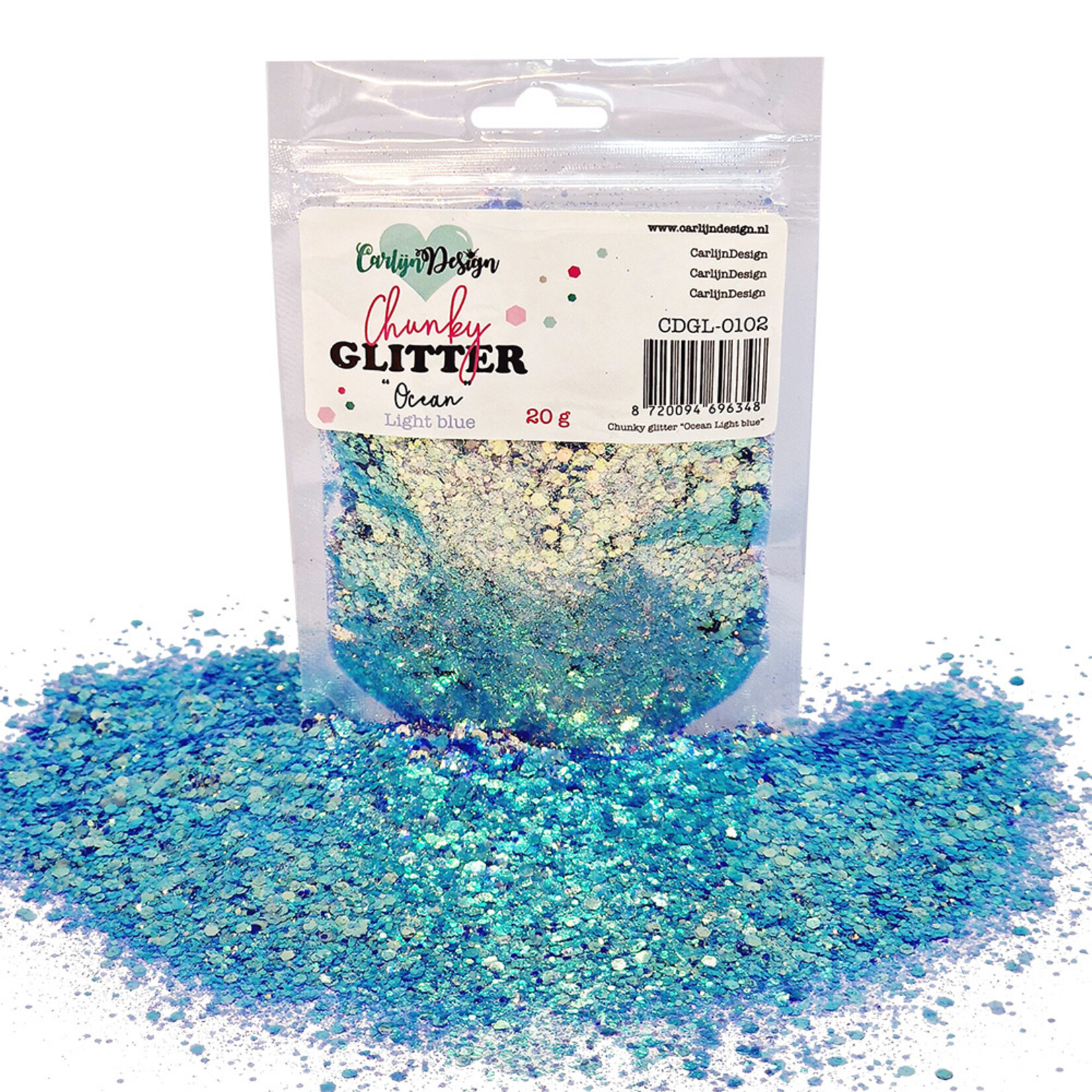 CarlijnDesign Chunky glitter Ocean Light Blue