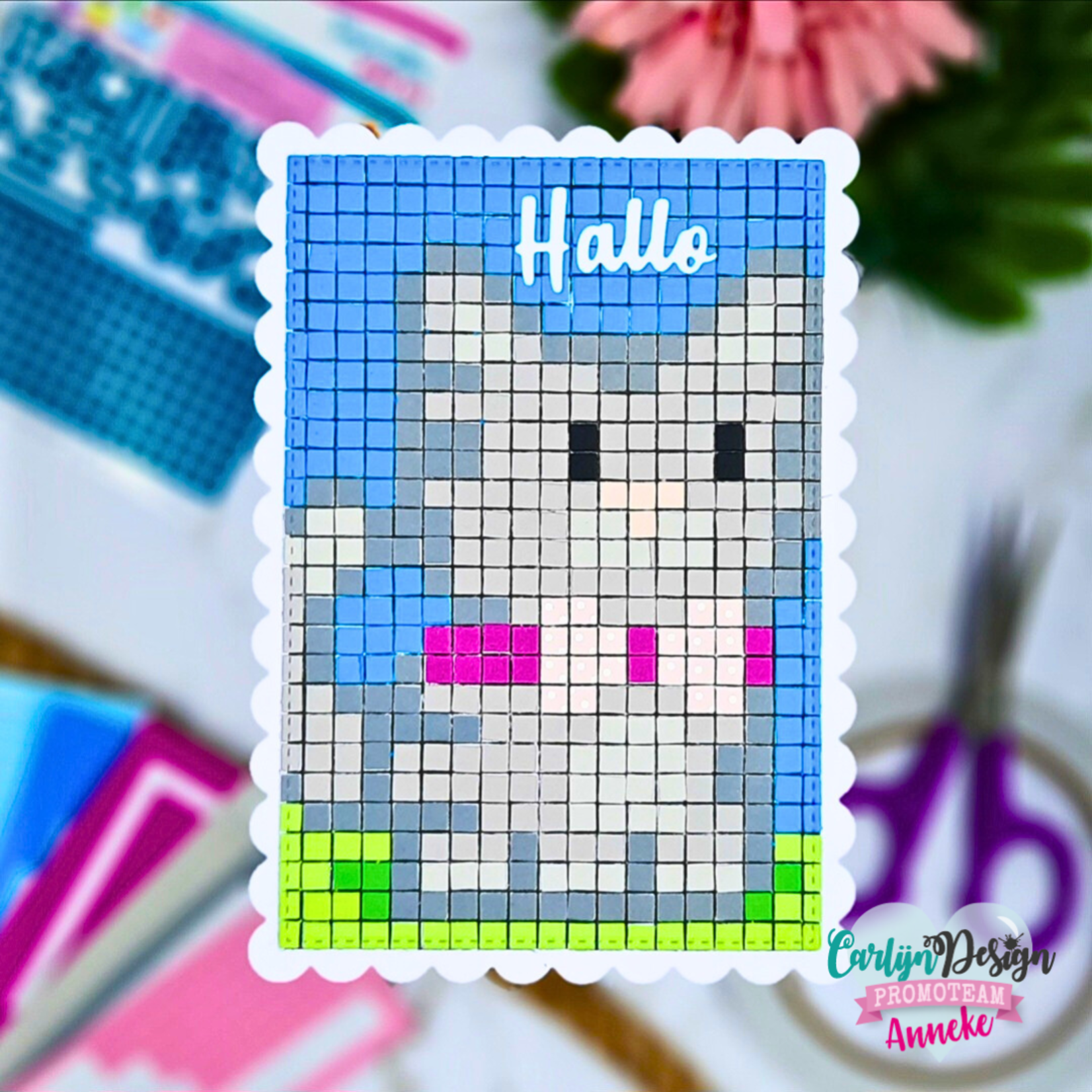 CarlijnDesign Snijmallen Ruitjespapier 5 mm pixel art