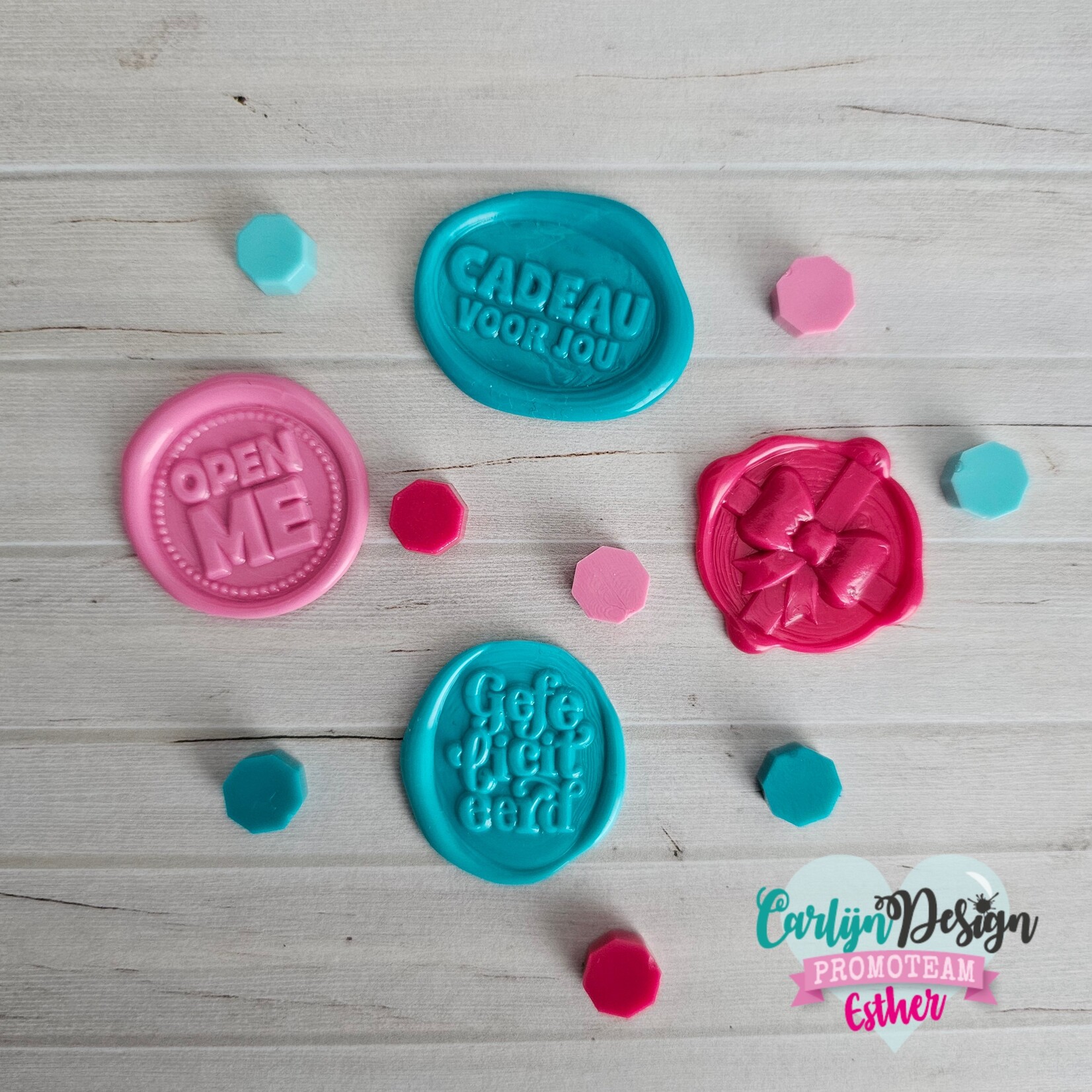 CarlijnDesign Waxzegel melts Custom Magenta