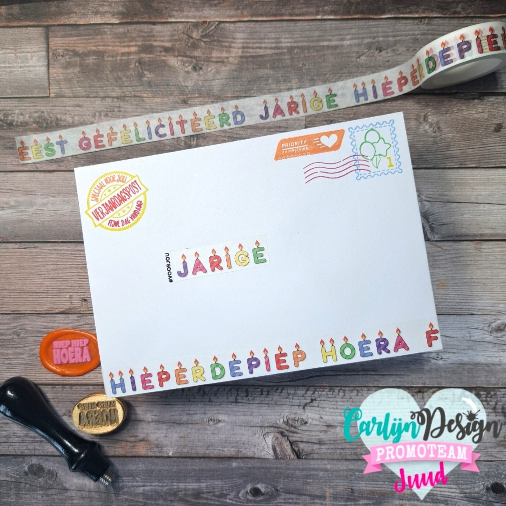 CarlijnDesign Washi tape Verjaardagspost kaarsjes kopen CarlijnDesign