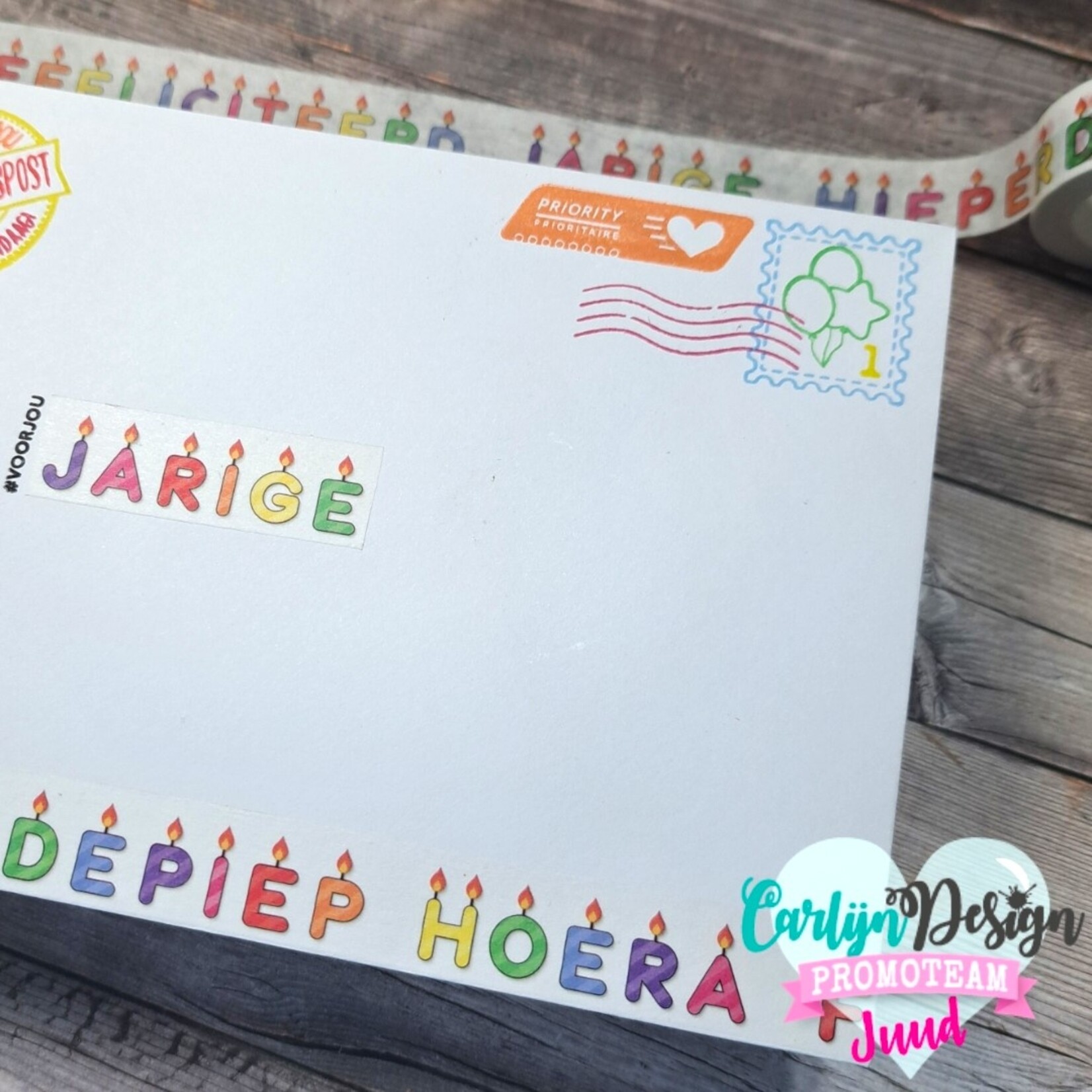 CarlijnDesign Washi tape Verjaardagspost kaarsjes kopen CarlijnDesign