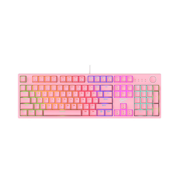 Havit KB871L Mechanisch Gaming Toetsenbord Roze - RGB