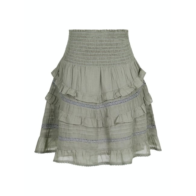 Neo Noir Donna S Voile Skirt Smoke Green