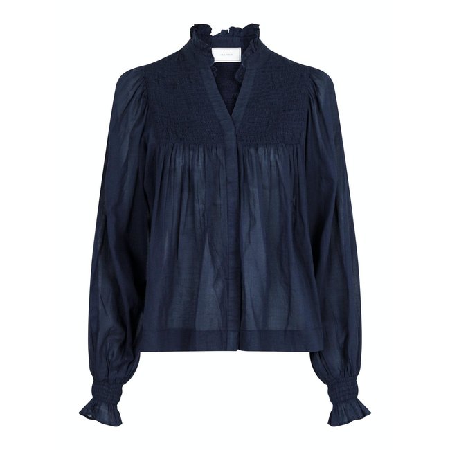 Neo Noir Jill S Voile Blouse Navy