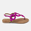 Lazamani LADIES SANDALS ROUNDS METALLIC FUXIA