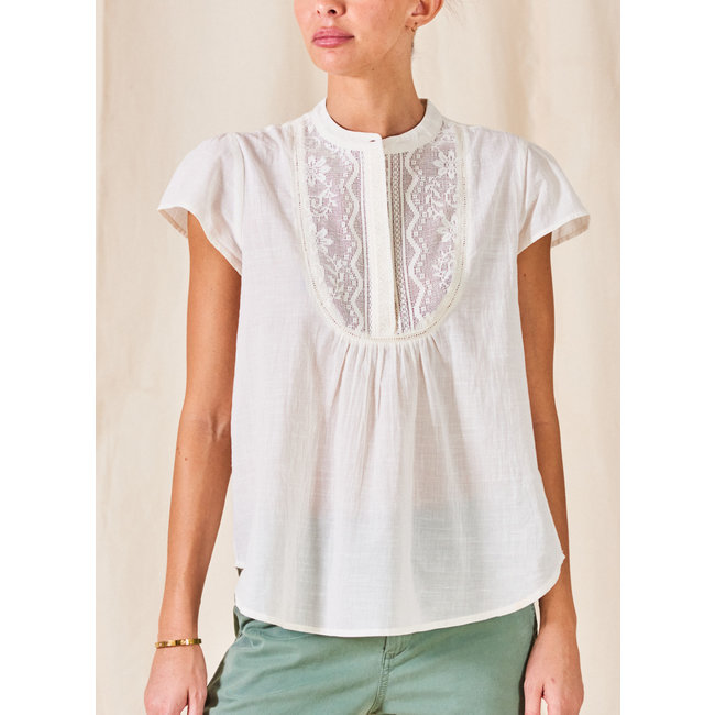 Mabe FREYA  LACE TOP ECRU