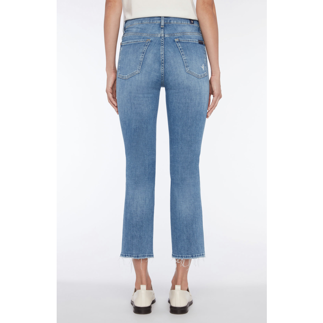 7 FOR ALL MANKIND THE STRAIGHT CROP LIGHT BLUE