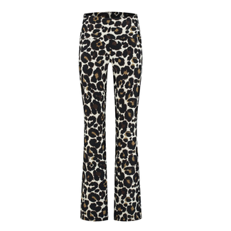 Deblon Sports CELINE FLARED LEGGINGS LEOPARD OFFWHITE