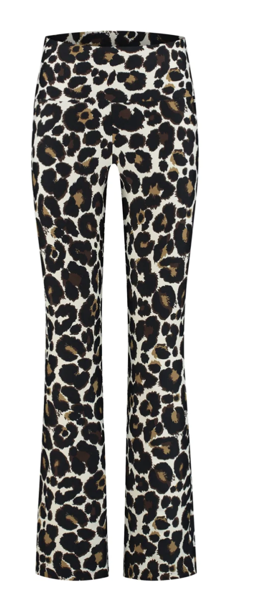 CELINE FLARED LEGGINGS LEOPARD OFFWHITE - The Closet