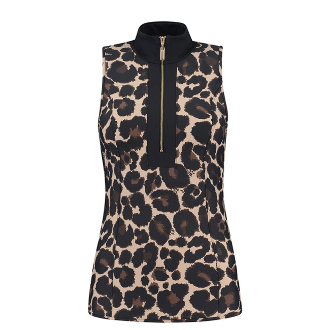 Deblon Sports ROSY TOP SLEEVELESS LEOPARD HAZEL